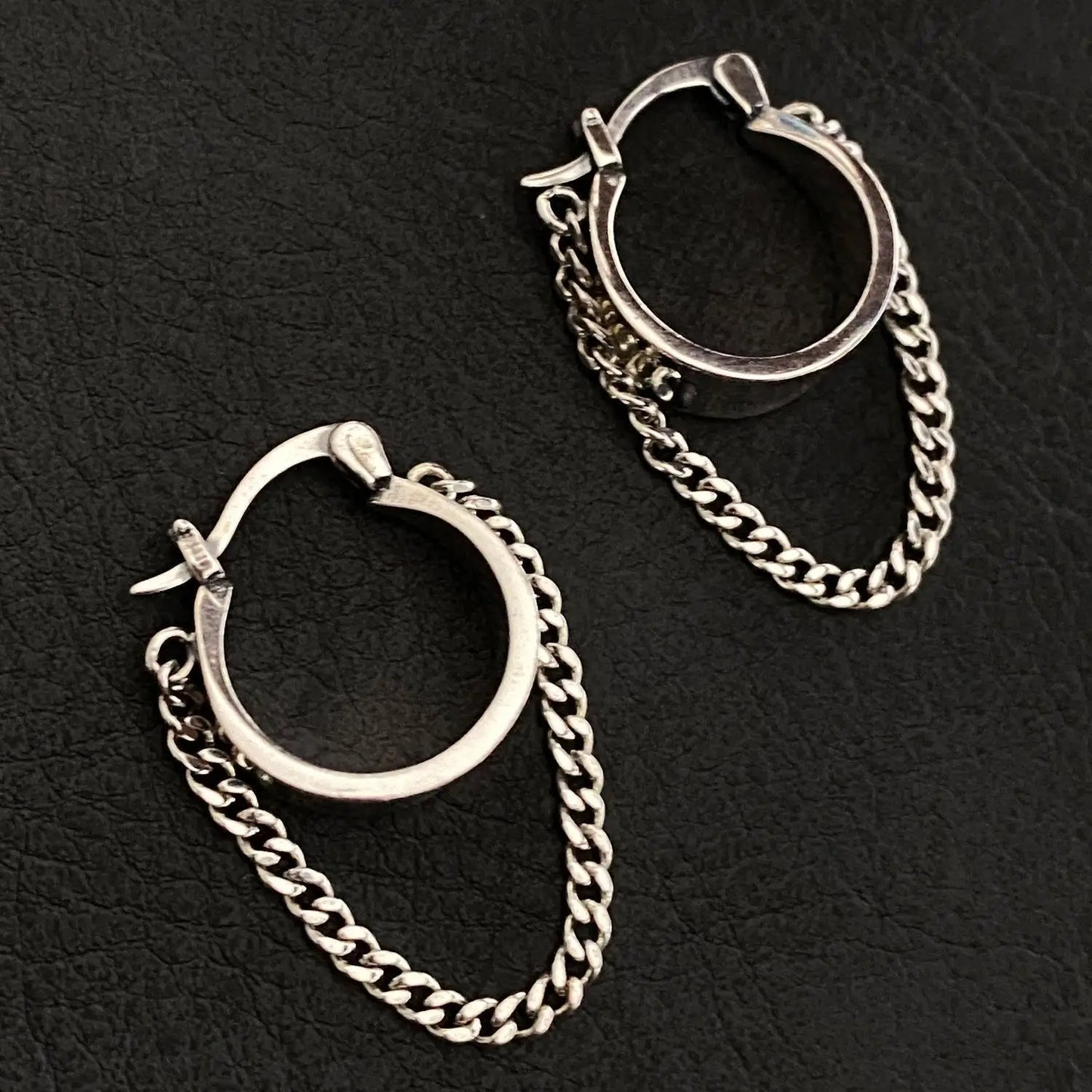 Vintage 925 Sterling Silver Tassel Chain Earrings for Women - Allergy-Free Party Jewelry
