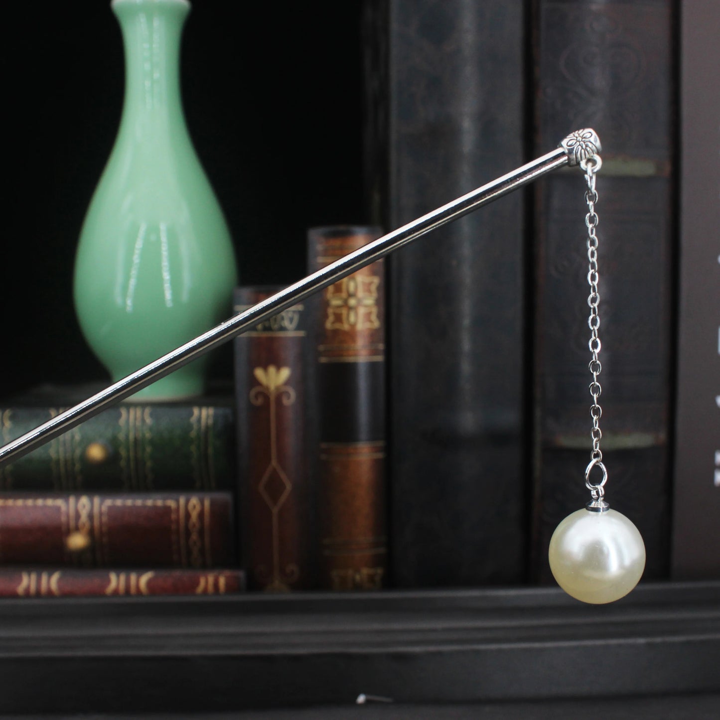 Fashion Metal Chinese Hair Stick with Butterfly Crystal Accent for Women in Silver and Gold - Elegant Hair Jewelry Accessory Gift