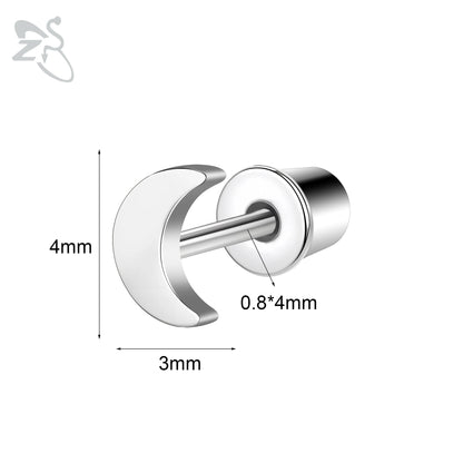 Charming Stainless Steel Flower Butterfly Stud Earrings for Children and Women