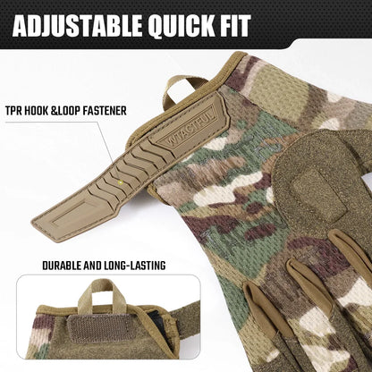 Tactical Full Finger Gloves Touch Screen Breathable Gear Men