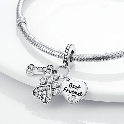 Silver Plated Travel Sunflower Lucky Charms Dangle Pendant Fit Original Pandora Bracelet DIY