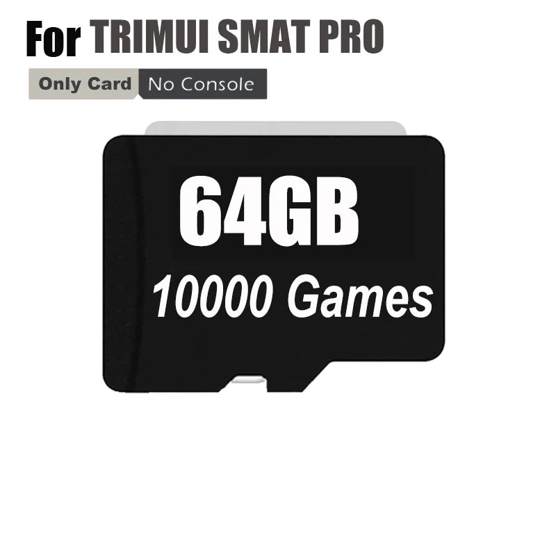 SD Card For TRIMUI Smart Pro Handheld Game Console 4.96 Inch IPS Linux TF Card With 10,000 Games And RGB Joystick Support