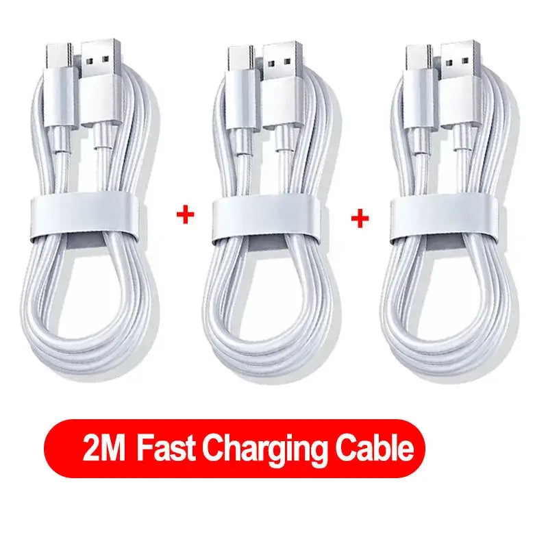 NNBILI 1-3PCS 10A 100W Type C Super Fast Charging Cables 3PCS 2m