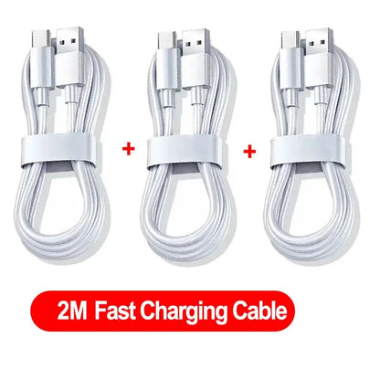 NNBILI 1-3PCS 10A 100W Type C Super Fast Charging Cables 3PCS 2m