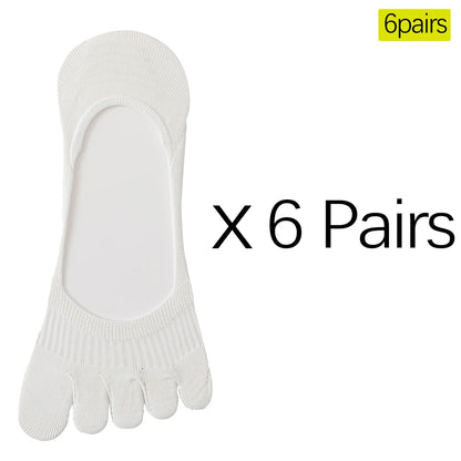 6 Pairs Cooling Mint Toe Socks For Women Non Slip Ankle