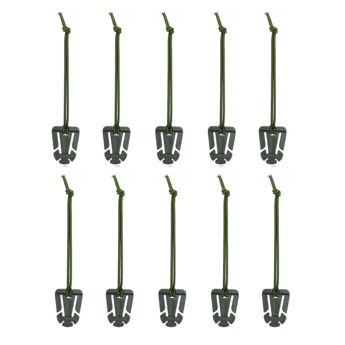 10pcs Molle Attachment Clips for Tactical Gear Management Army Green