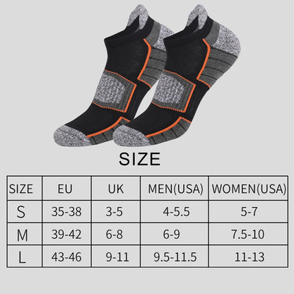 6 Pairs Mens Anti Slip Terry Sole Hiking Socks Arch Support