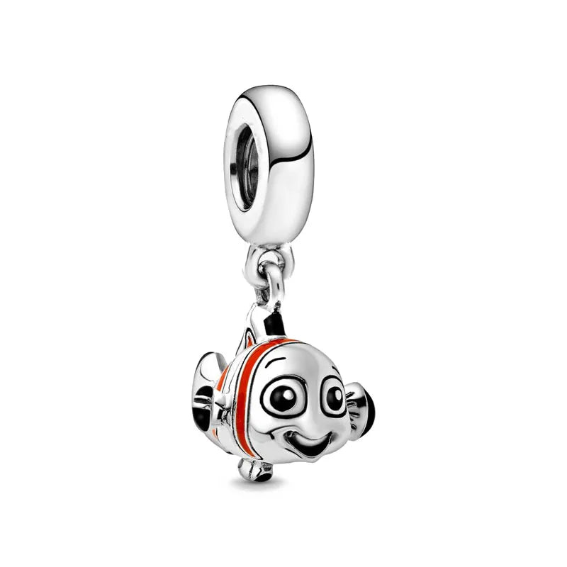 Exquisite 925 Silver Elephant Dog Bead Fish Pig Pendant for DIY European Bracelet Jewelry