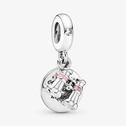 Romantic Heart Bead Pendant Set for Charm Bracelets and Necklaces Thanksgiving Jewelry Gift for Women BD45
