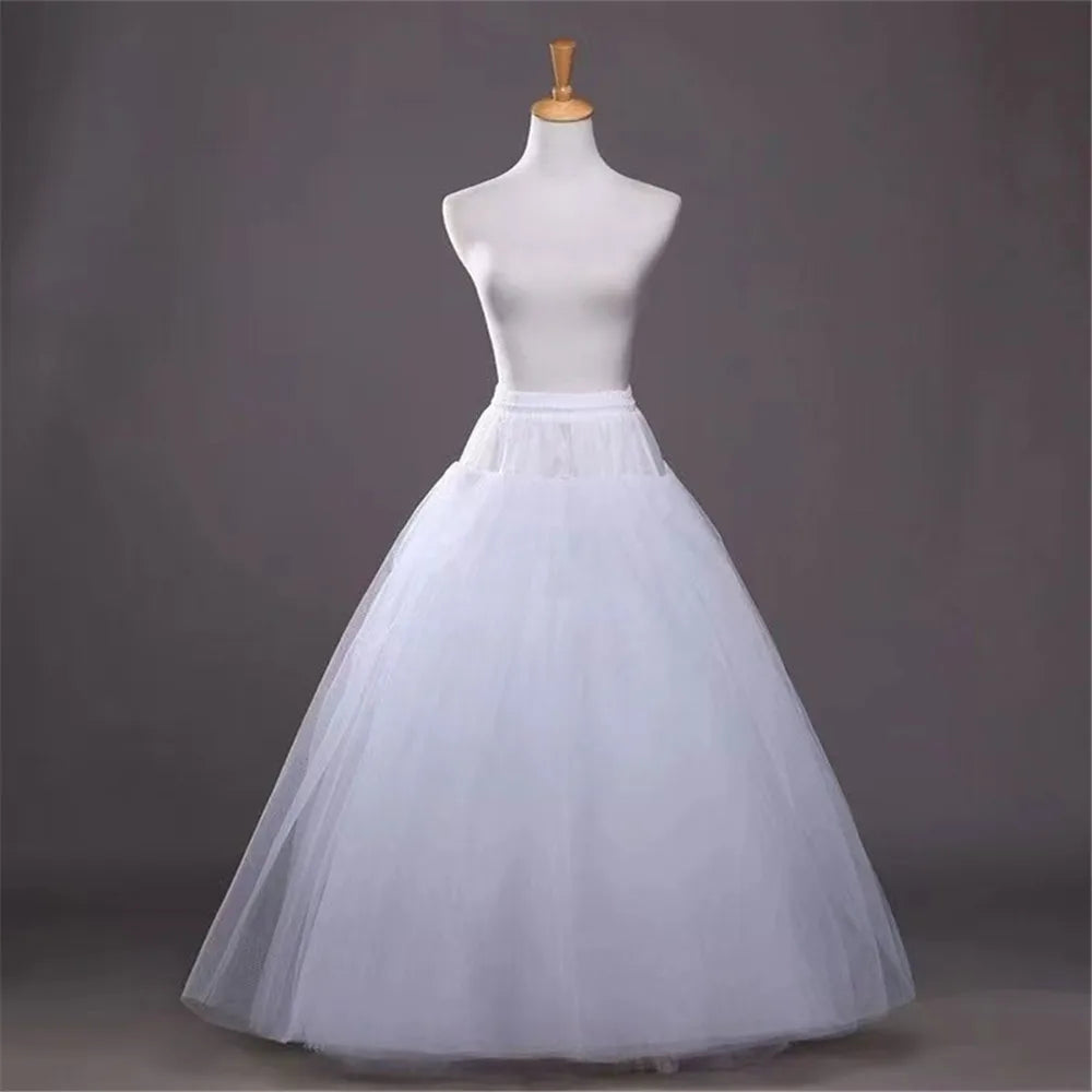 Elegant Tulle Layered Petticoat Bridal Underskirt for A-Line Wedding Dresses
