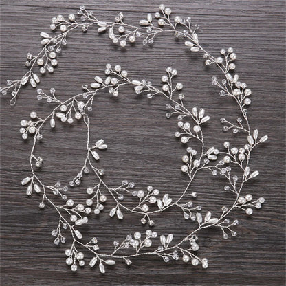 Elegant Pearl Bridal Tiara Headband for Weddings and Photography