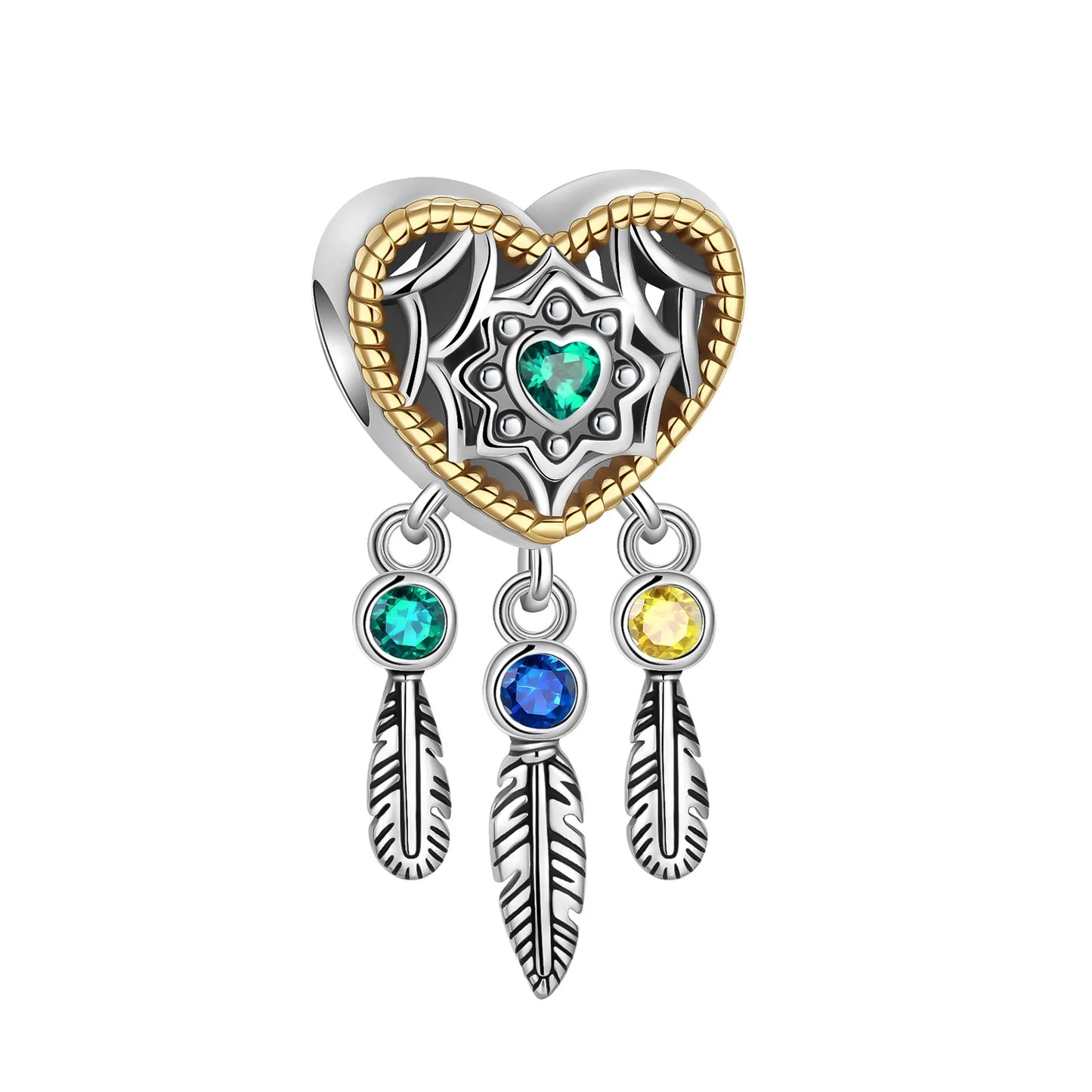 925 Sterling Silver Colorful Dreamcatcher and Hot Air Balloon Charms for DIY Necklace and Bracelet Jewelry