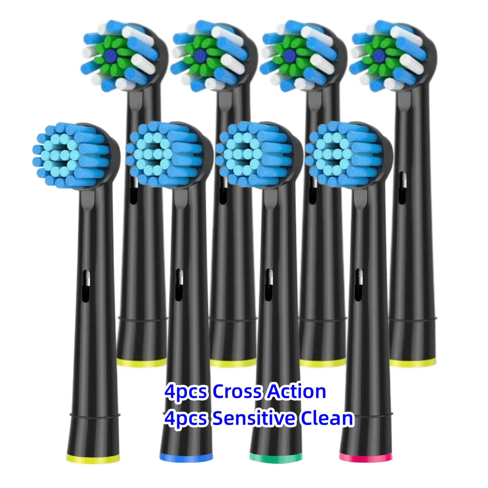 Toothbrush Replacement Heads Refill for Oral B Electric Toothbrush Pro1000 Pro 3000 Pro5000 Pro7000 Vitality Floss Action - 16 Pack 8 Assorted J