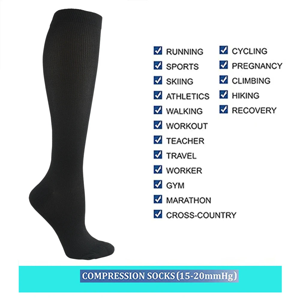 Varicose Compression Socks For Sports Travel Anti Fatigue