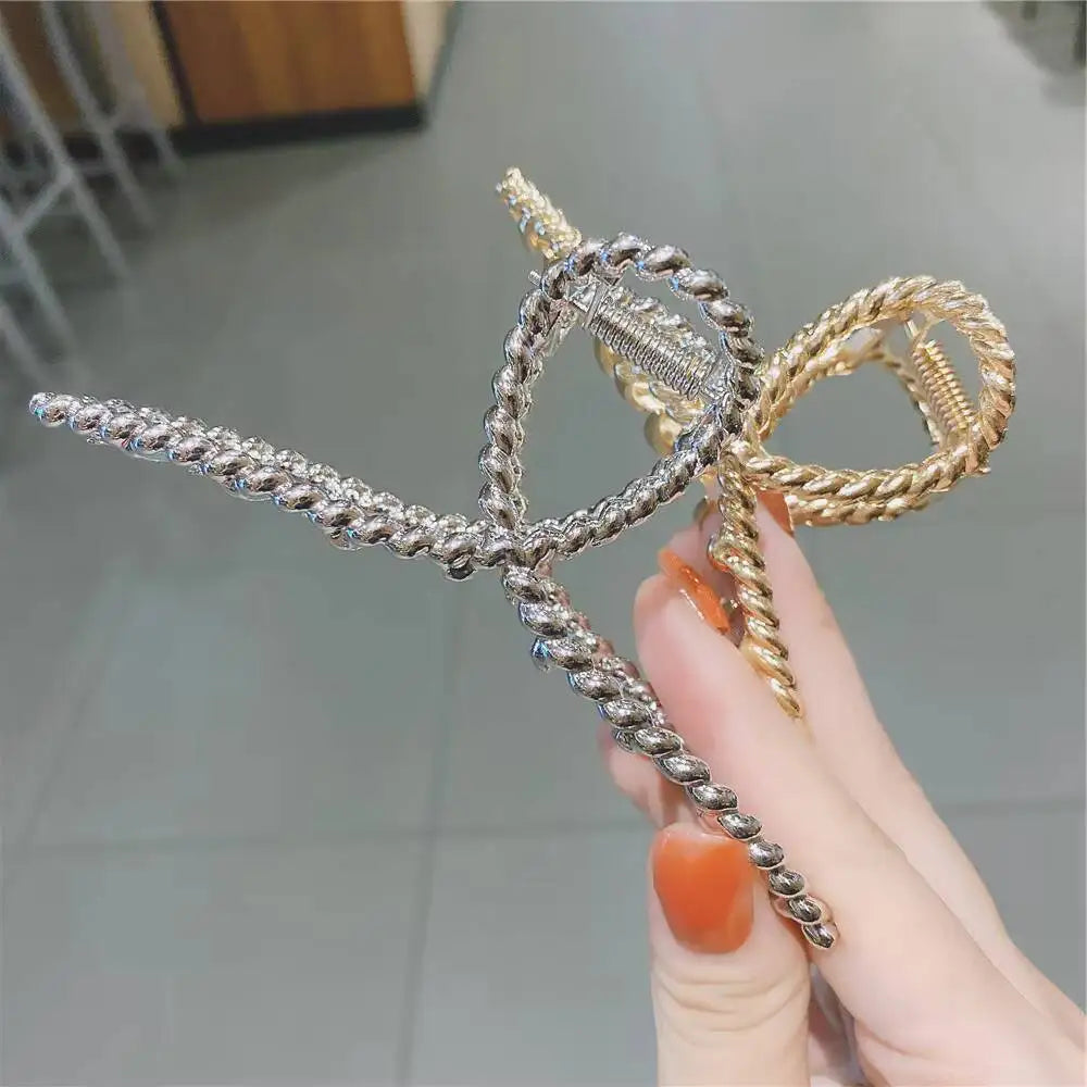 Geometric Metal Hair Claw Clips for Women Fashionable Zinc Alloy Hairpins