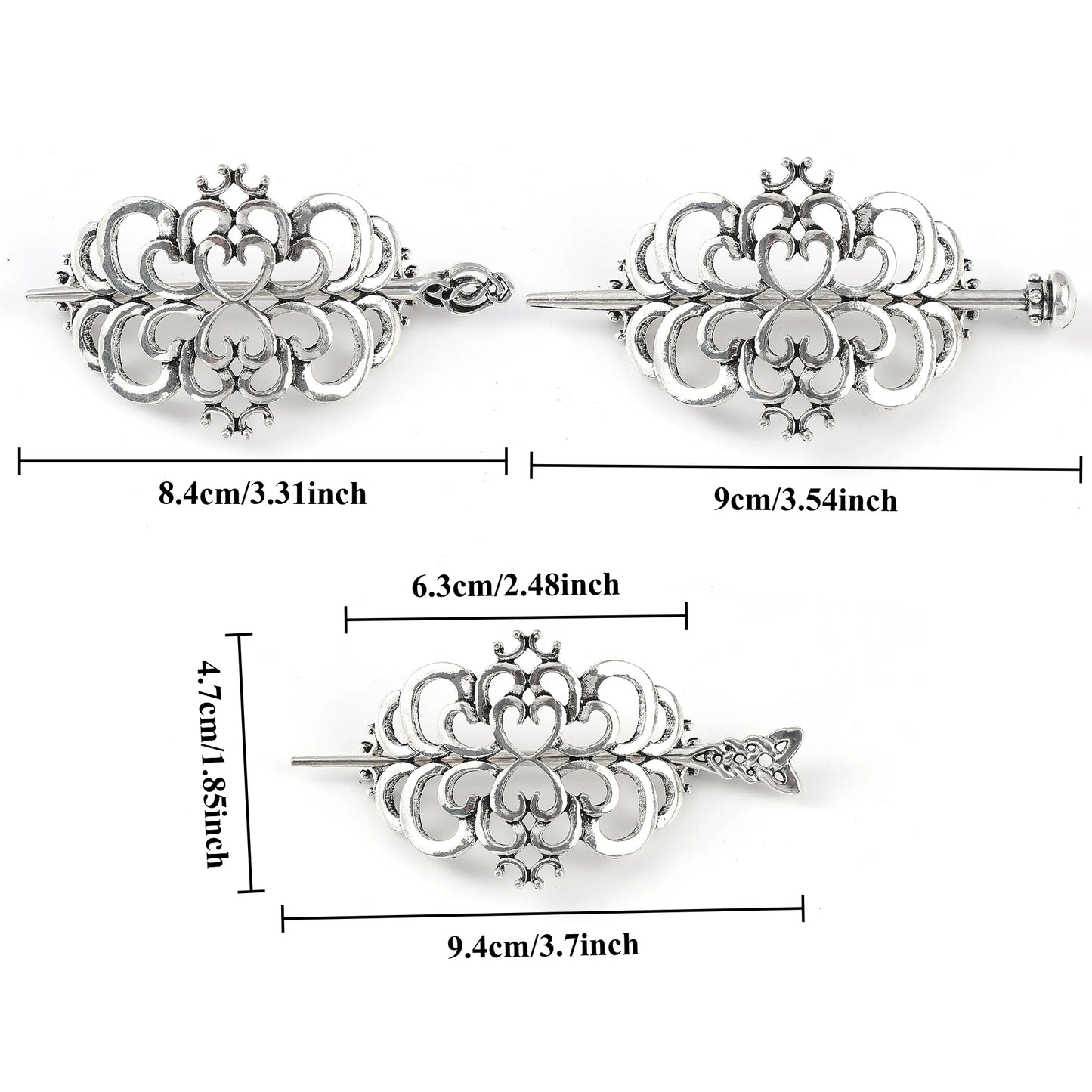 Scandinavian Viking Celtic Love Knot Hairpin Retro Metal Stick for Women