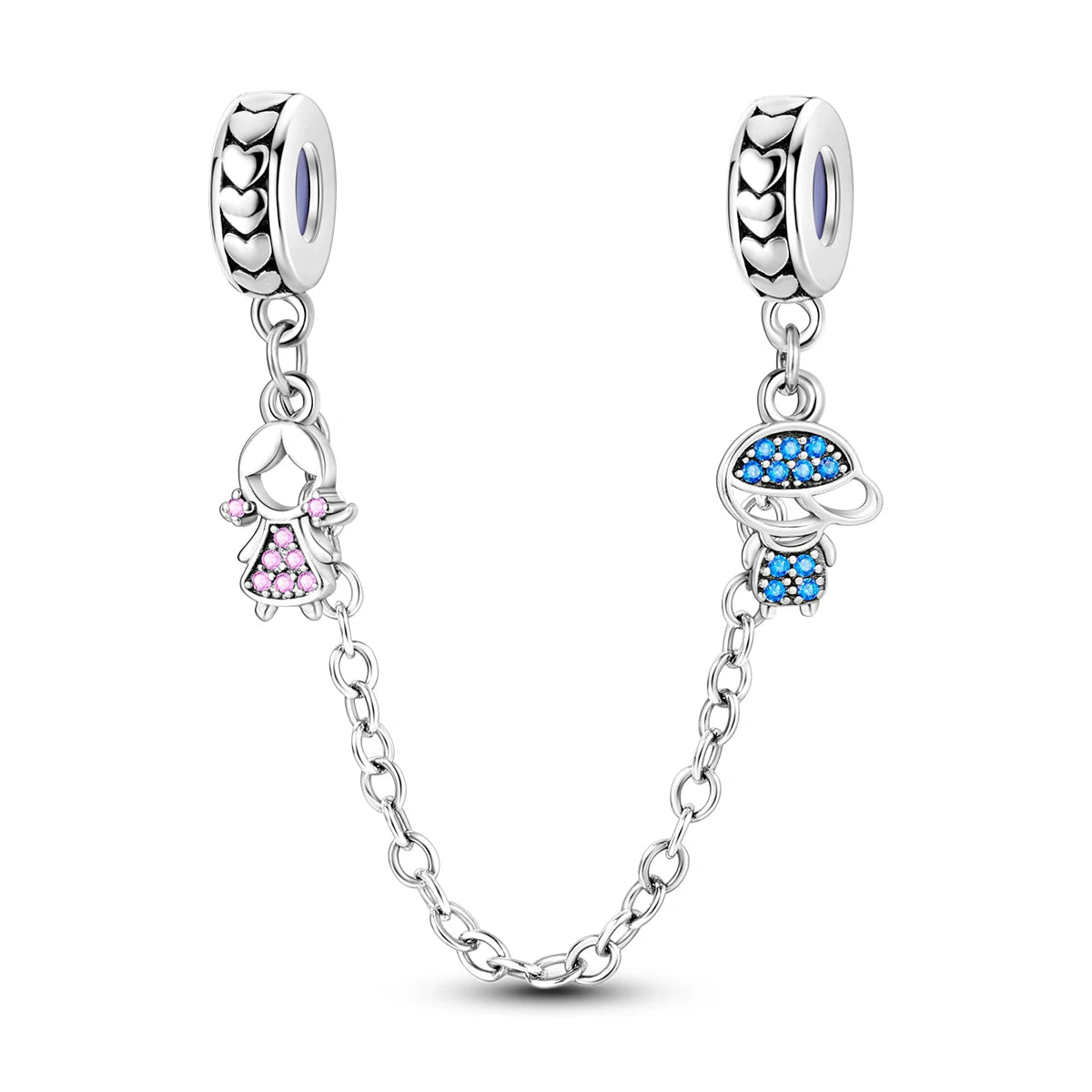 Moonlit Charm Clip 925 Silver Safety Chain Clasp for DIY Bracelets Jewelry for Women and Girls KTC733