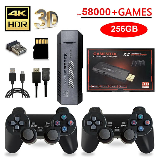 BOYHOM X2 Plus GD10 Pro 256GB 50,000 Game 4K 3D HD Retro Video Game Console With Wireless Controller 50 Emulators For Kids Gifts