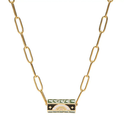 Stainless Steel Chain Lucky Eye Amulet Amour Love Necklace Bohemian Jewelry XN115-11 CHINA