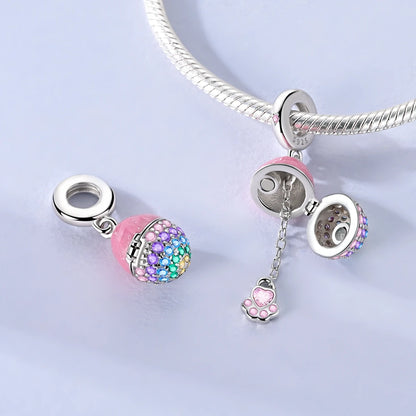 Sterling Silver Charms Set for DIY Pendant Bracelets Creative Jewelry Collection
