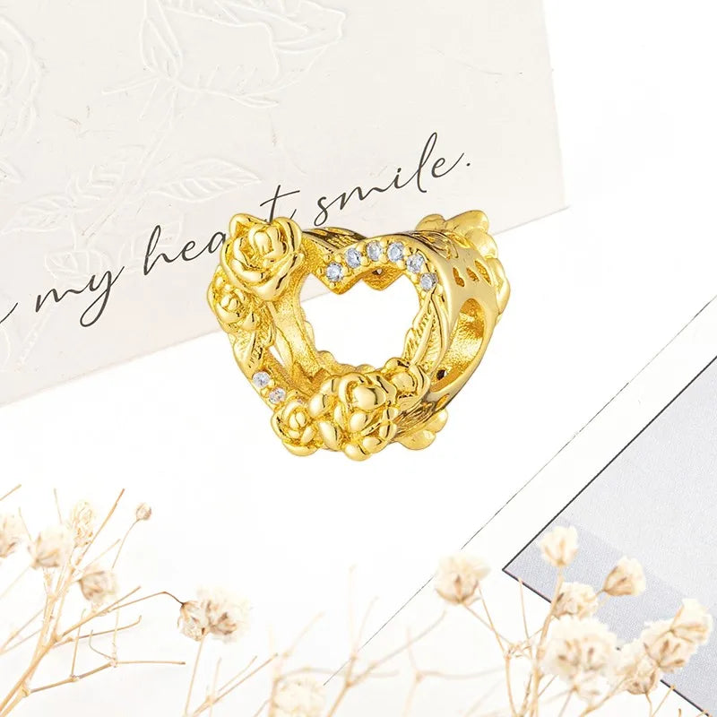 Sparkling Gold Safety Chain Infinity Snake Charm Beads