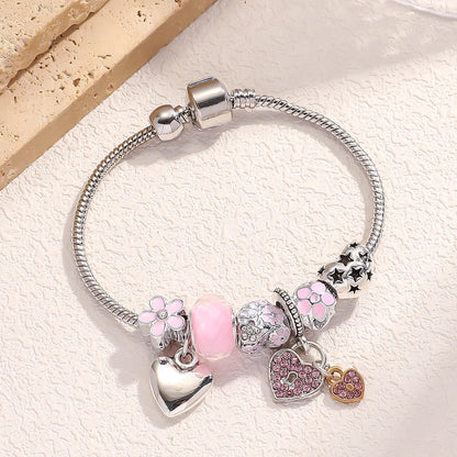 Women's Fashion Beaded Love Bracelet Exquisite Sterling Silver Jewelry for Every Occasion 80521301