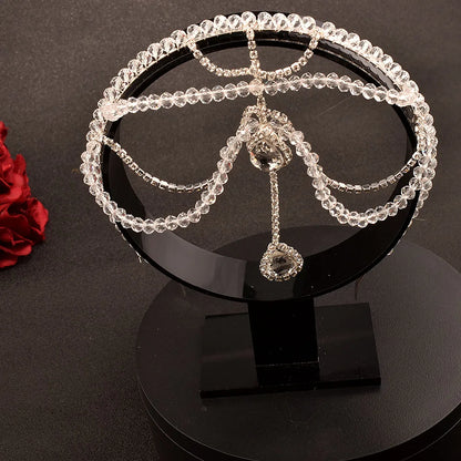 DZ165 Luxury Bridal Crystal Tiara Headband for Weddings and Proms