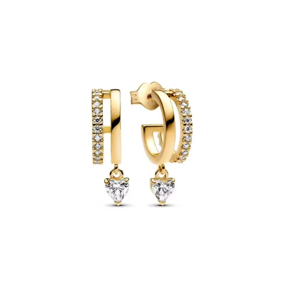 Hot Selling 925 Silver Square Leaf Sun and Moon Shaped Earrings Perfect Gift for European Women P2436