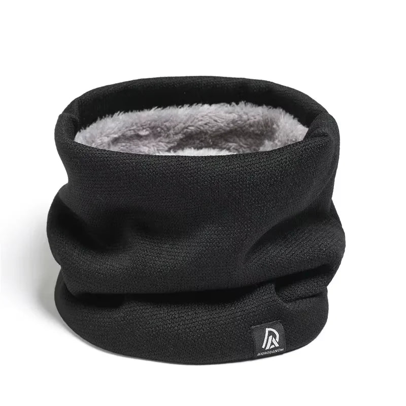 Unisex Solid Cashmere Warm Winter Ring Scarf Snood Muffler 16x18cm BK1