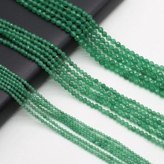 Green Agate Faceted Spacer Beads for DIY Jewelry Making - Necklace and Bracelet Accessories 38cm