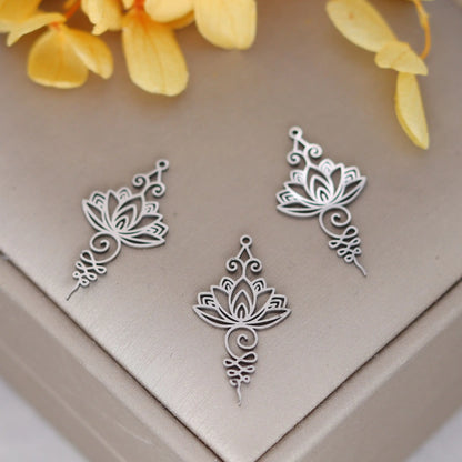Elegant DIY Amulet Set: Phoenix Bird, Hummingbird, Snake Charms in Stainless Steel for Jewelry Making