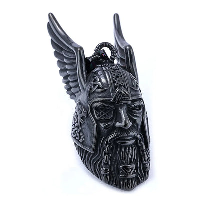 Viking Warrior Helmet Pendant Stainless Steel Eagle Cross Jewelry