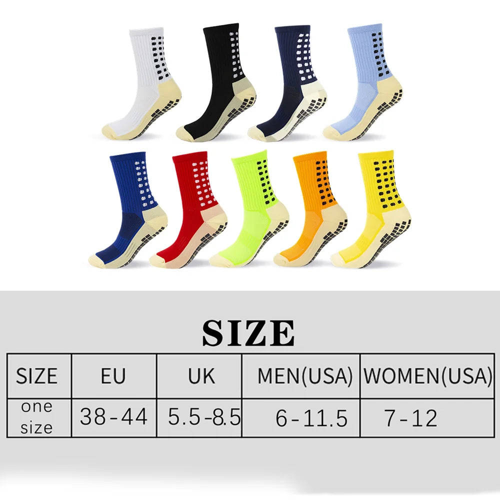 3 Pairs Unisex Anti Slip Crew Socks Towel Sole Cushioned