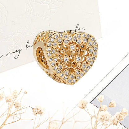 Sparkling Gold Safety Chain Infinity Snake Charm Beads