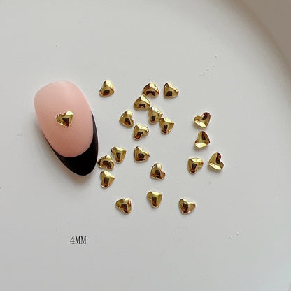 Nail Angel 3D Metal Mini Star Heart Square Bow Charm Set