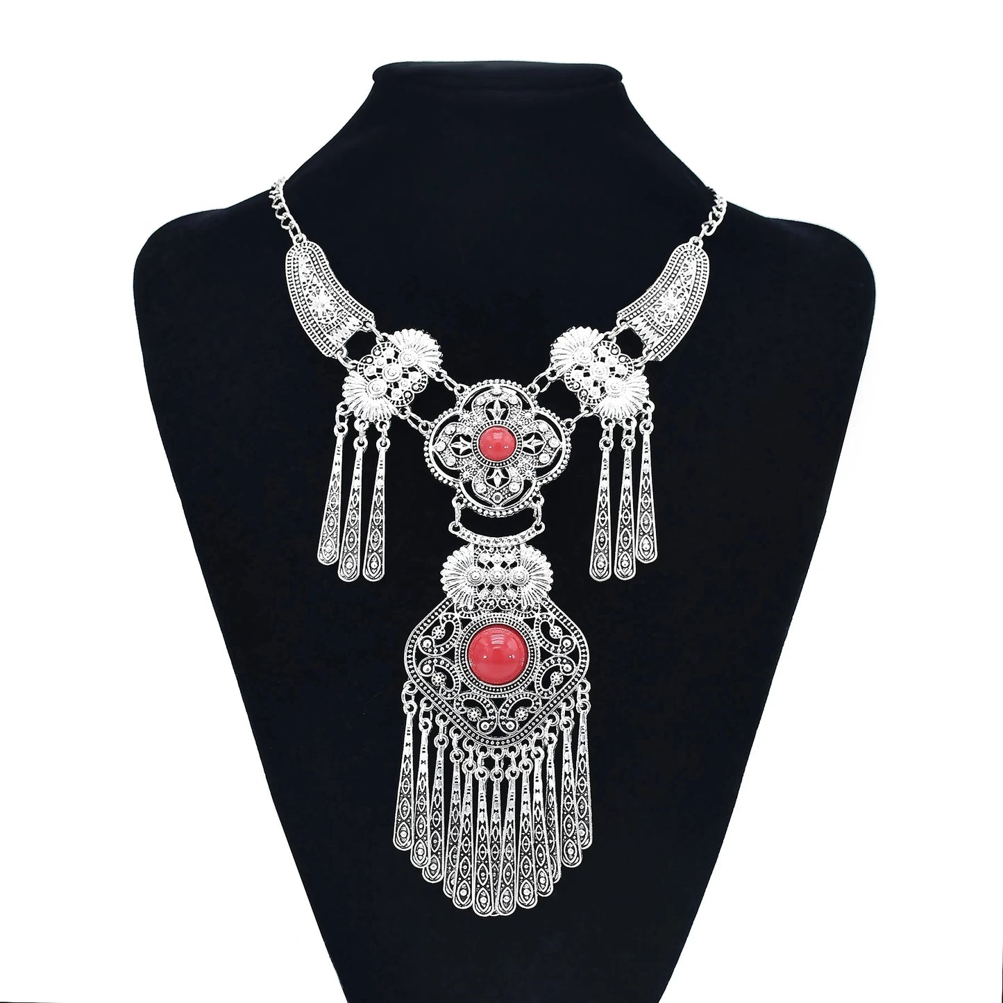 Indian Vintage Coin Tassel Choker Necklace for Women Ethnic Boho Jewelry Gift