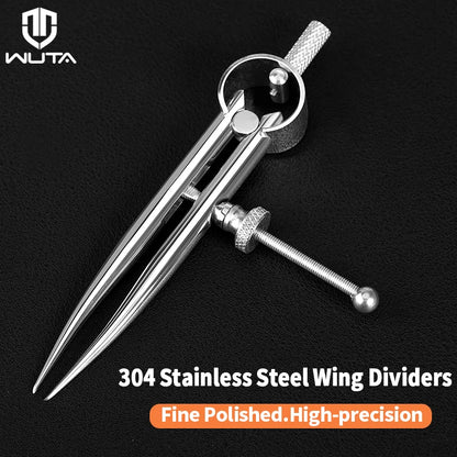 WUTA 304 Stainless Steel Wing Divider Precision Compass Tool Default Title