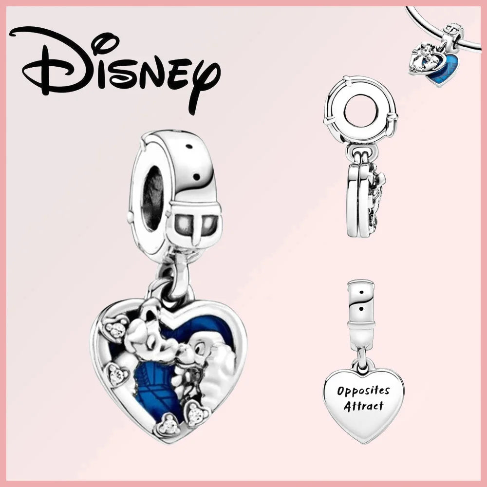 Disney 925 Sterling Silver Stitch Minnie Winnie Dangle