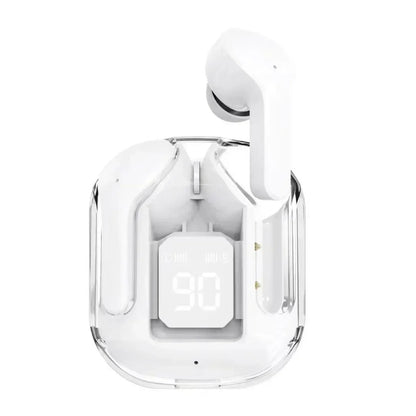 T2 Wireless Mini Earbuds LED Power Digital Display TWS Headset white