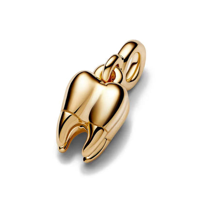 2025 Hot Selling 925 Silver ME Series Golden Tooth Elephant Pendant for European Original ME Bracelet DIY Charm Jewelry