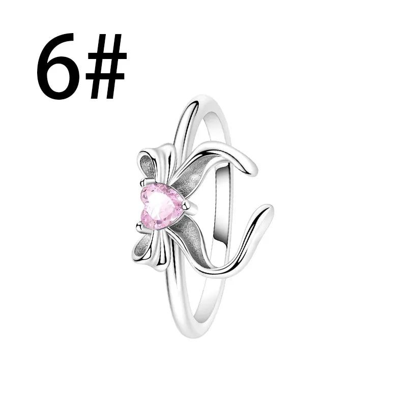 925 Sterling Silver Colorful Butterfly Heart Charms for Women DIY Jewelry Pendants Rings Earrings Bracelets