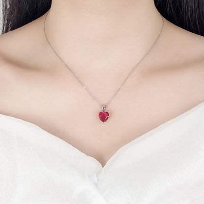 Elegant 925 Sterling Silver Heart Zircon Jewelry Set for Women - Ring, Earrings, Necklace for Bridal and Christmas Occasions