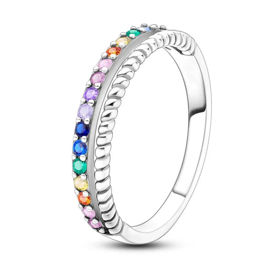Silver Plated Luxury Stackable Ring for Women with Real Infinite Flower Daisy Design – Elegant Fine Jewelry for Engagement and Wedding Parties AKTR059