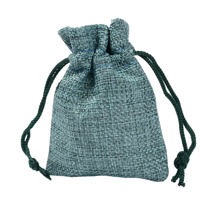 Colorful Cotton Jute Gift Pouches Set of 50 - Customizable Storage Bags for Jewelry and Accessories