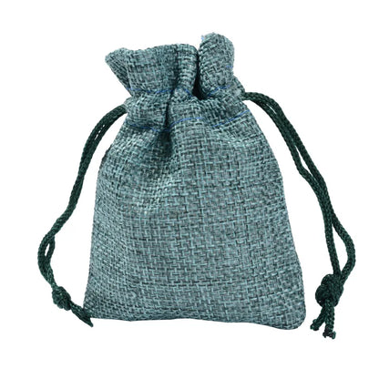 Colorful Cotton Jute Gift Pouches Set of 50 - Customizable Storage Bags for Jewelry and Accessories