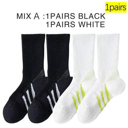 Women Mid Calf Arch Support Cushioned Sports Socks For Tennis