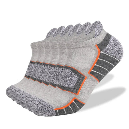 6 Pairs Mens Anti Slip Terry Sole Hiking Socks Arch Support
