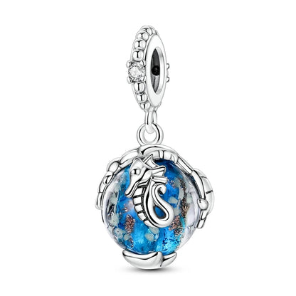 Sterling Silver Ocean-Themed Charm Pendant for Bracelets and Necklaces KTC1632