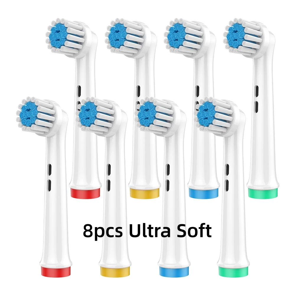 Toothbrush Replacement Heads Refill for Oral B Electric Toothbrush Pro1000 Pro 3000 Pro5000 Pro7000 Vitality Floss Action - 16 Pack 8 Assorted I