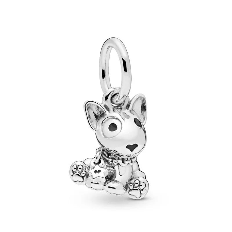 Exquisite 925 Silver Cat Claw Pendant Beads with Safety Chain for European Bracelets B020